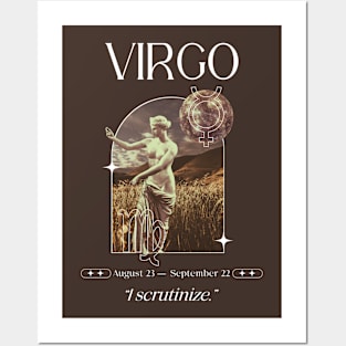 I scrutinize Virgo Zodiac Sign Posters and Art